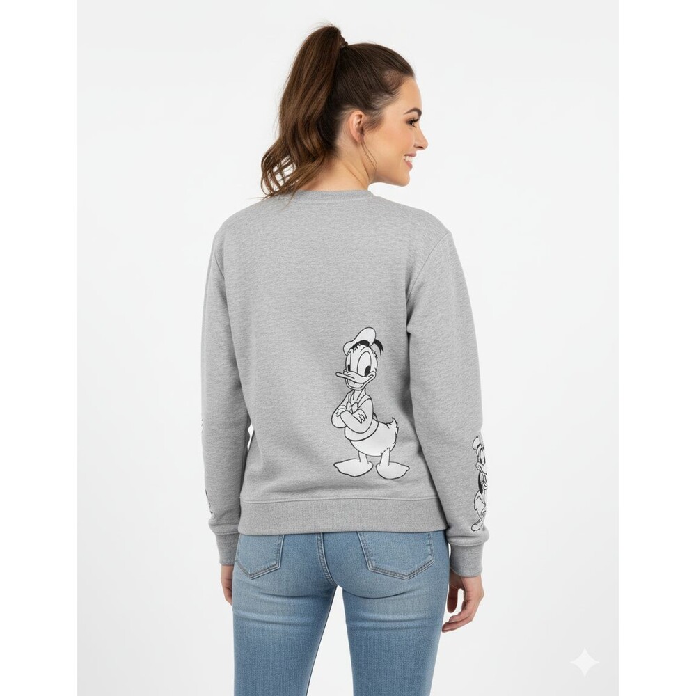 Disney Mickey & Friends Classic Black & White Graphic Crewneck M Sweatshirt - Picture 10 of 14